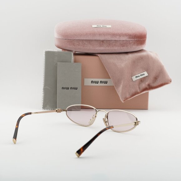 Miu Miu MUA52S ZVN4I0 Cat Eye Sunglasses - Gold/Pink main image 6